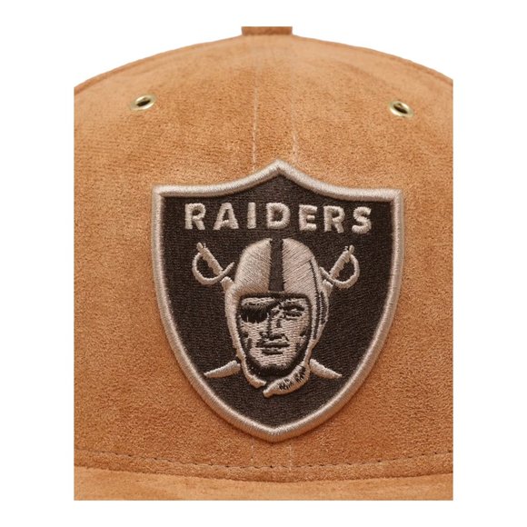 Las Vegas Oakland Raiders 59FIFTY Fitted Hat Cap Wheat Suede Pack - Picture 4 of 13